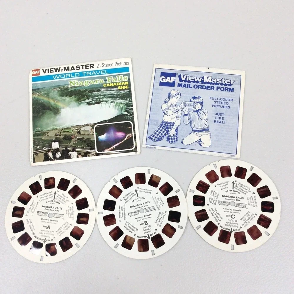 Vintage 1976 GAF View Master Niagara Falls Canada Side 3 Reel Set A656 Travel